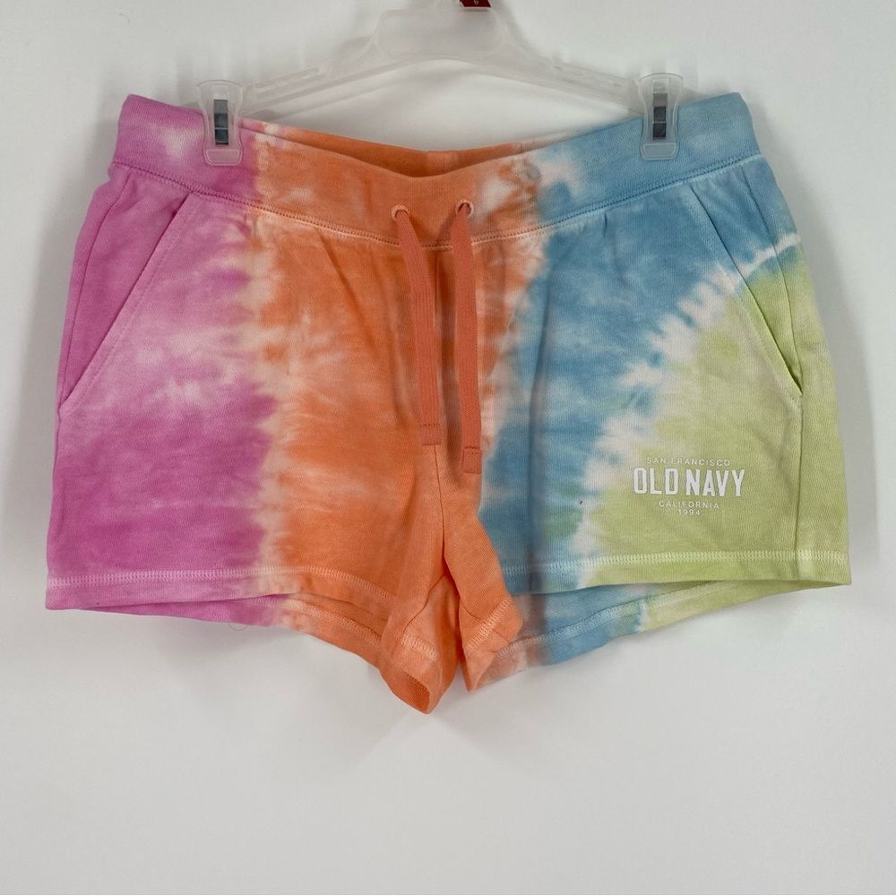 Old Navy Women’s Elastic Drawstring Waist Sweatshirt Shorts Tie Dye size S